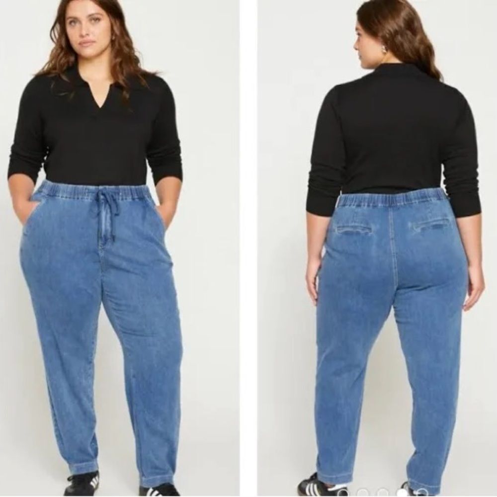 Universal Standard ComfortDenim Drawstring Jeans Straight Leg Blue Jeans size 1X
